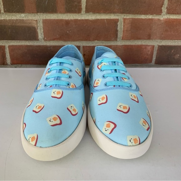 Cute To The Core Toast Print Lace Up Sneakers Women’s US 10 M - Picture 3 of 9